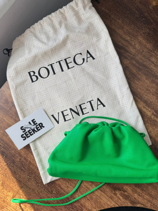 Bottega Veneta Green Leather Parakeet Pouch