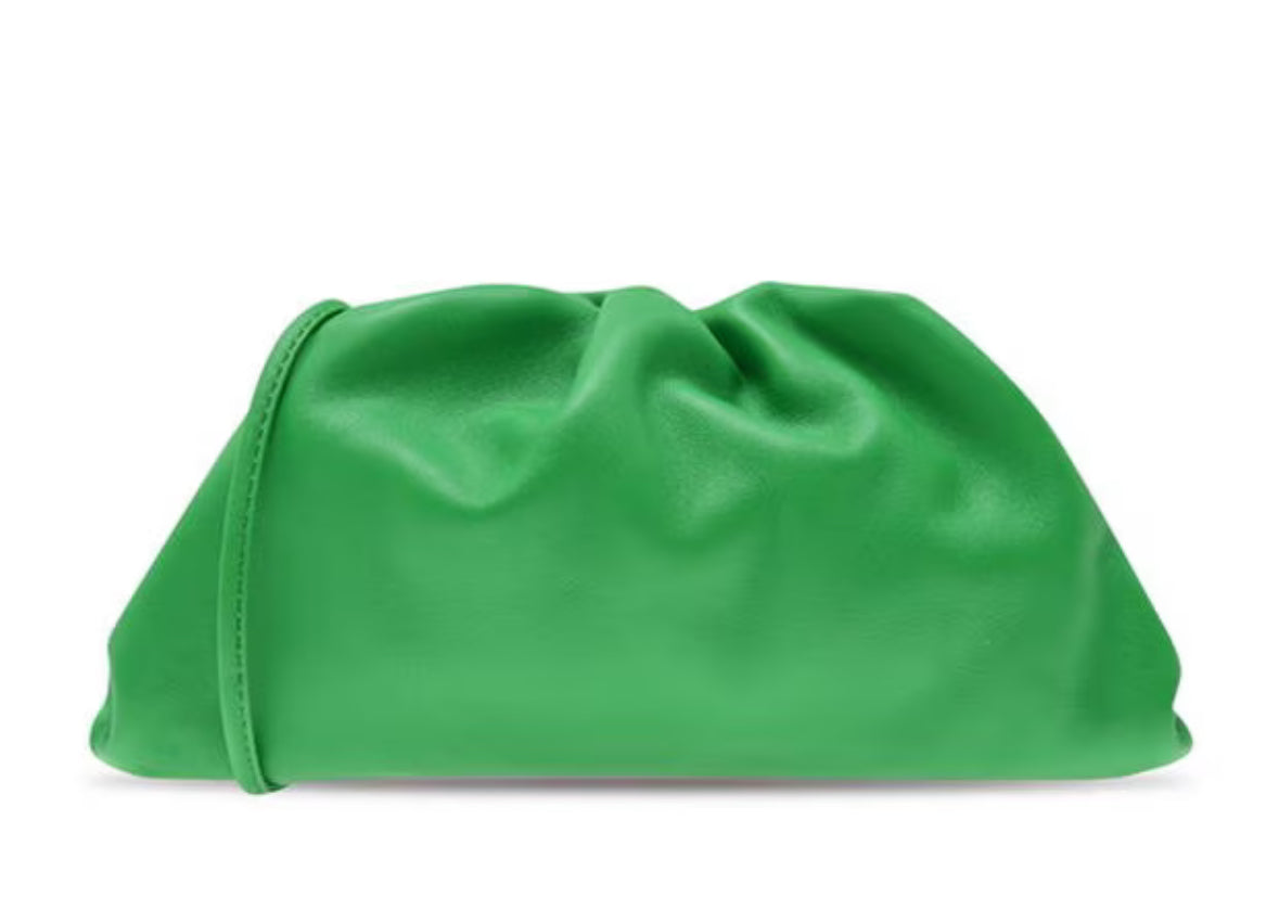 Bottega Veneta Green Leather Parakeet Pouch