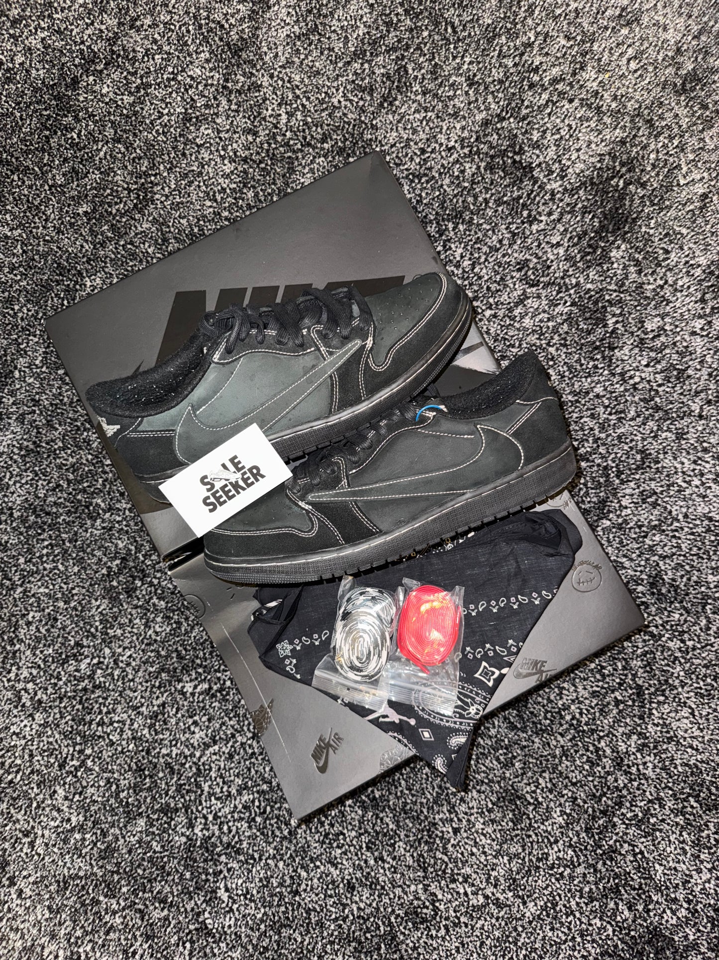 Nike Air Jordan 1 Low x Travis Scott Phantom Black - UK 11