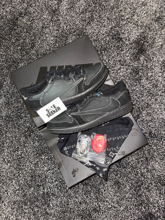 Nike Air Jordan 1 Low x Travis Scott Phantom Black - UK 11